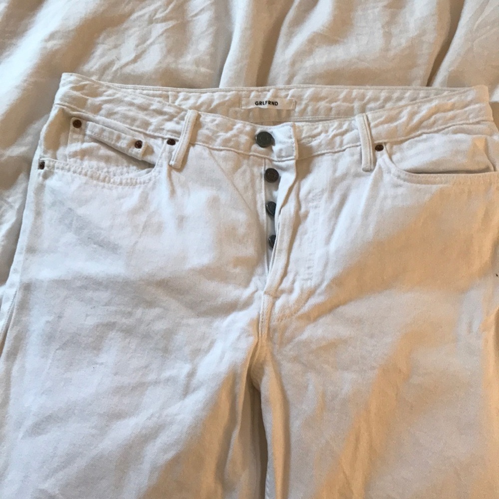 Grlfrnd white jeans